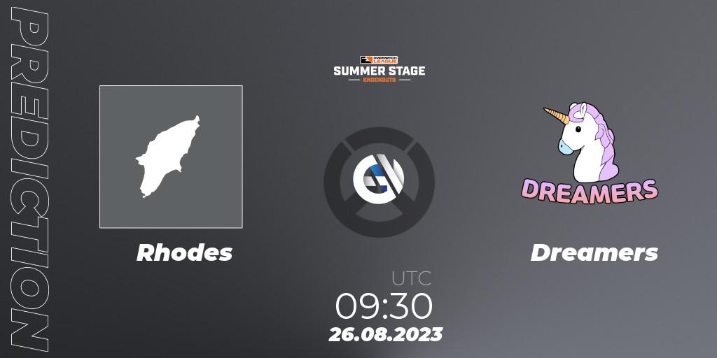 Rhodes vs Dreamers: Match Prediction. 26.08.2023 at 09:30, Overwatch, Overwatch League 2023 - Summer Stage Knockouts