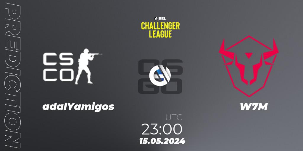 adalYamigos vs W7M: Match Prediction. 15.05.2024 at 23:00, Counter-Strike (CS2), ESL Challenger League Season 47: South America