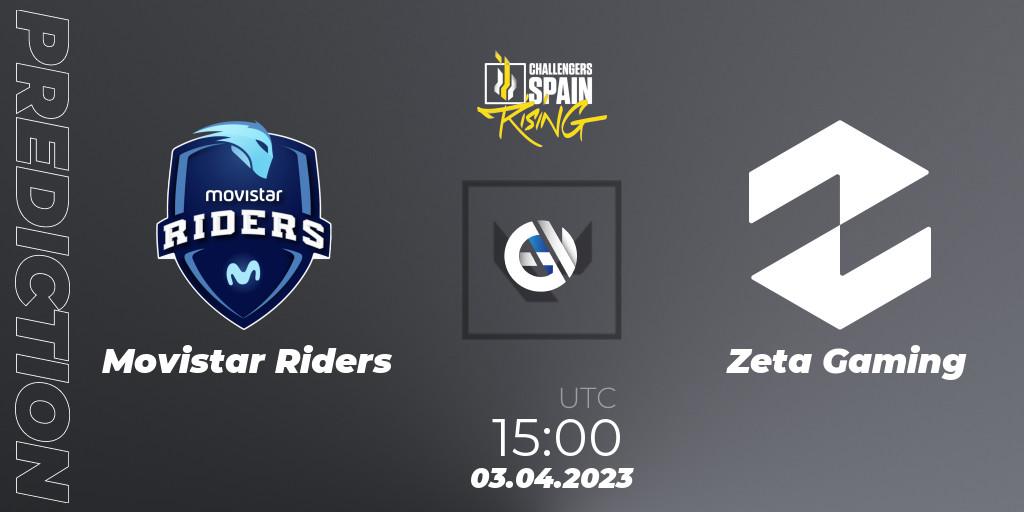 Movistar Riders vs Zeta Gaming: Match Prediction. 03.04.23, VALORANT, VALORANT Challengers 2023 Spain: Rising Split 2
