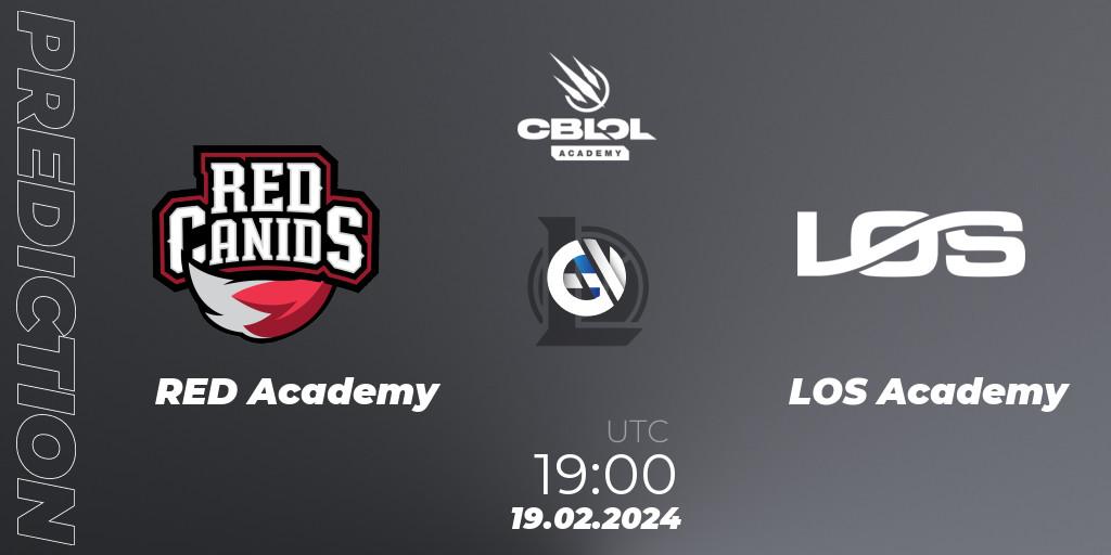 RED Academy vs LOS Academy: Match Prediction. 19.02.24, LoL, CBLOL Academy Split 1 2024