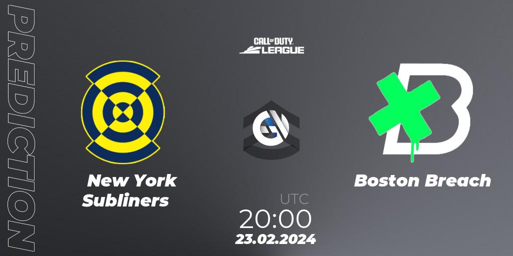 New York Subliners vs Boston Breach: Match Prediction. 23.02.24, Call of Duty, Call of Duty League 2024: Stage 2 Major Qualifiers