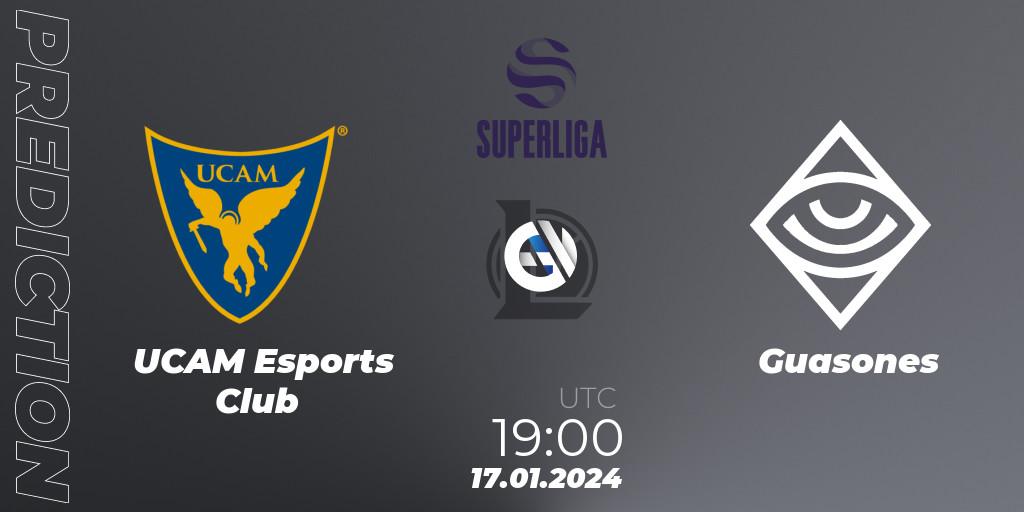 UCAM Esports Club vs Guasones: Match Prediction. 17.01.24, LoL, Superliga Spring 2024 - Group Stage