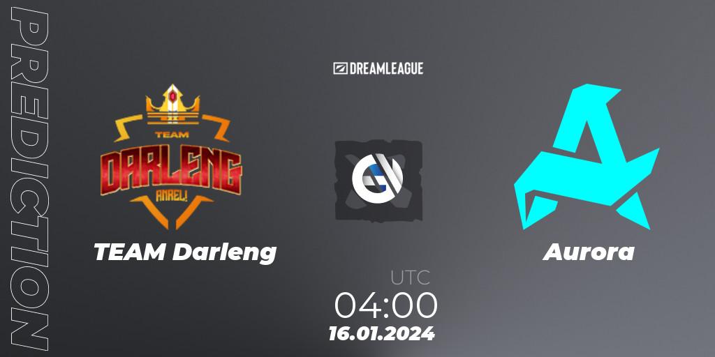 TEAM Darleng vs Aurora: Match Prediction. 16.01.2024 at 04:00, Dota 2, DreamLeague Season 22: Southeast Asia Closed Qualifier