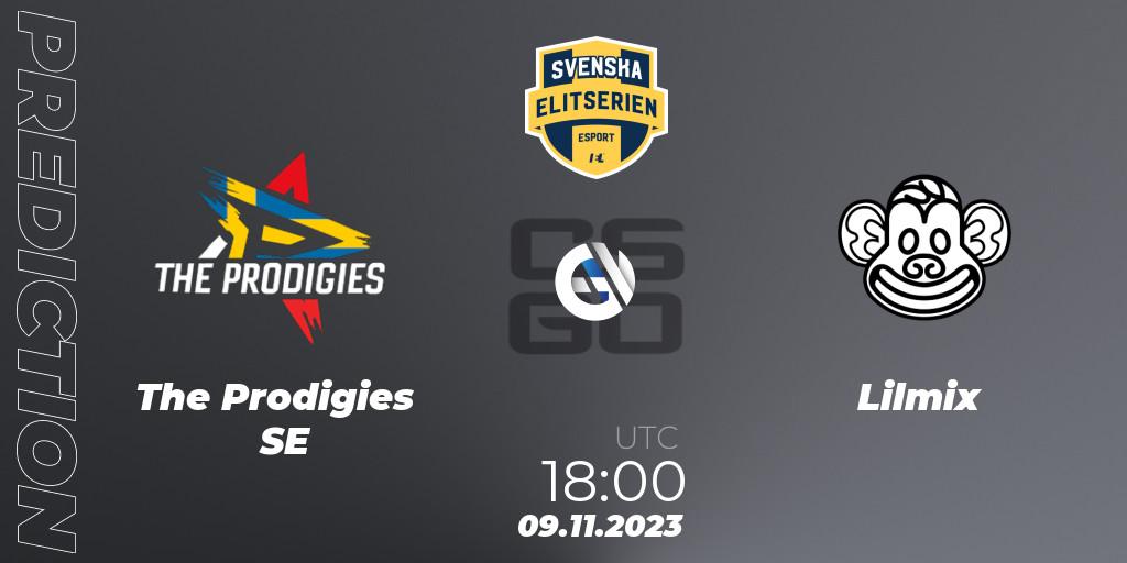 The Prodigies SE vs Lilmix: Match Prediction. 09.11.2023 at 18:00, Counter-Strike (CS2), Svenska Elitserien Fall 2023: Online Stage