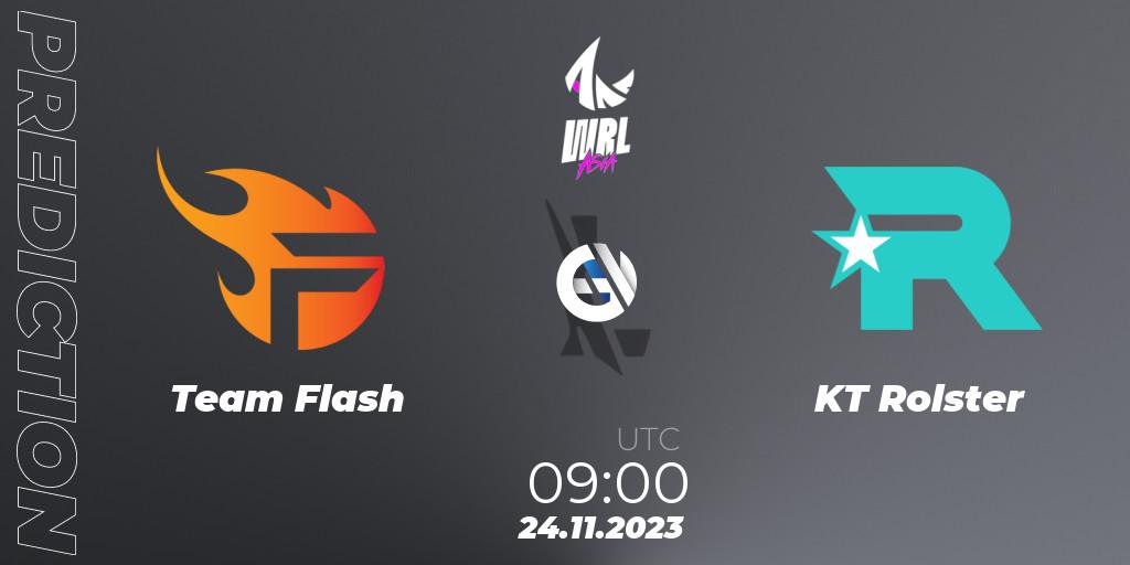 Team Flash vs KT Rolster: Match Prediction. 24.11.2023 at 09:00, Wild Rift, WRL Asia 2023 - Season 2 - Regular Season