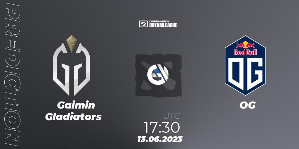 Gaimin Gladiators vs OG: Match Prediction. 13.06.23, Dota 2, DreamLeague Season 20 - Group Stage 1