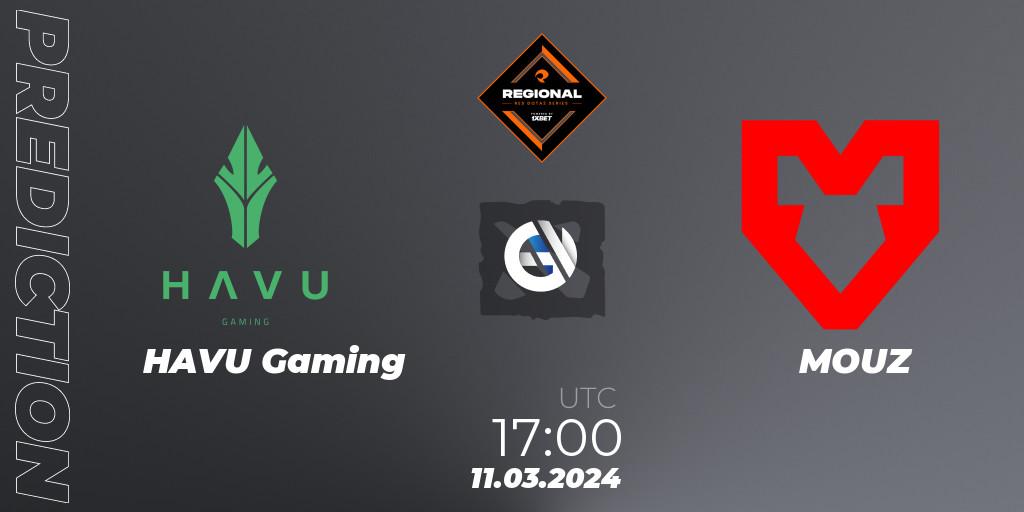 HAVU Gaming vs MOUZ: Match Prediction. 11.03.2024 at 17:00, Dota 2, RES Regional Series: EU #1