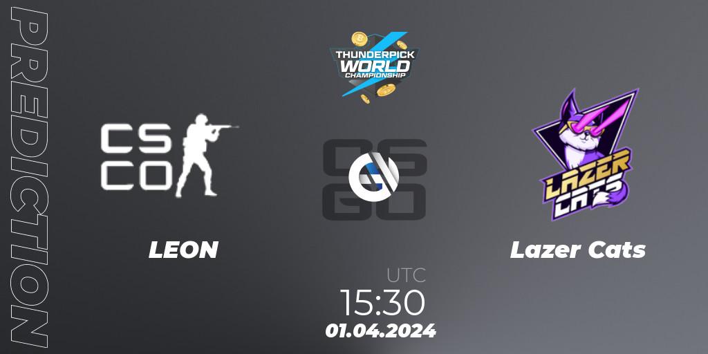 LEON vs Lazer Cats: Match Prediction. 01.04.24, CS2 (CS:GO), Thunderpick World Championship 2024 Finals