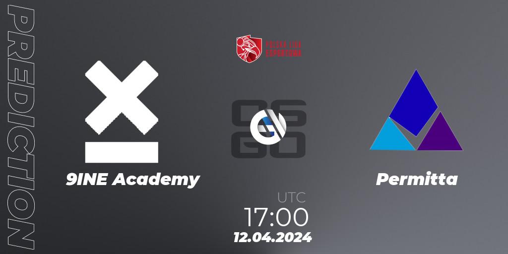 9INE Academy vs Permitta: Match Prediction. 12.04.24, CS2 (CS:GO), Polska Liga Esportowa 2024: Split #1