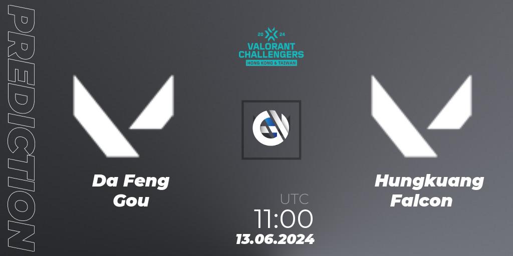 Da Feng Gou vs Hungkuang Falcon: Match Prediction. 13.06.2024 at 11:00, VALORANT, VALORANT Challengers Hong Kong and Taiwan 2024: Split 2