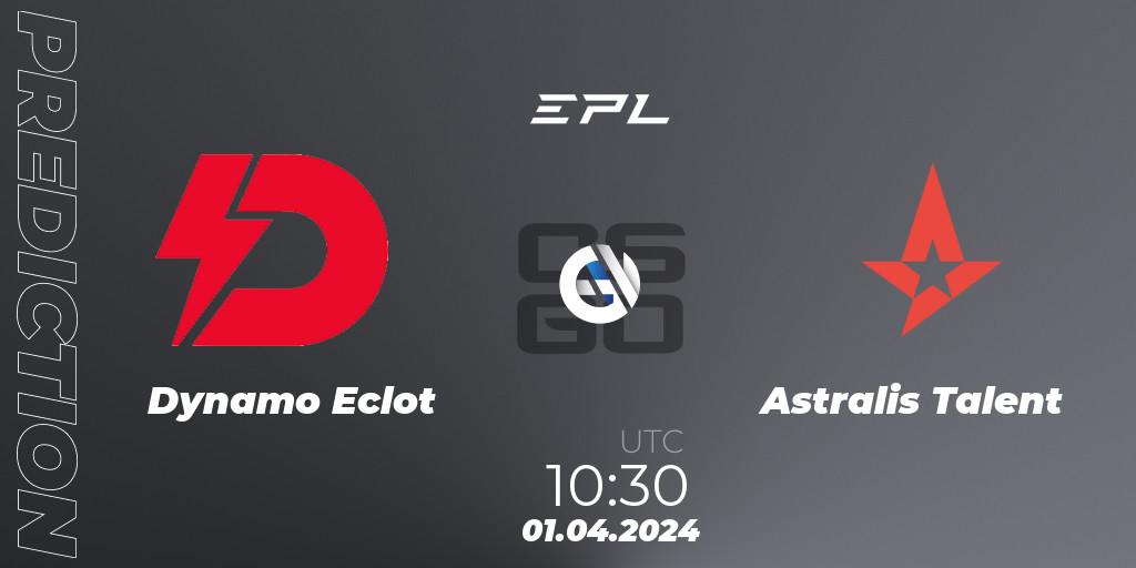 Dynamo Eclot vs Astralis Talent: Match Prediction. 01.04.24, CS2 (CS:GO), European Pro League Season 16: Division 2