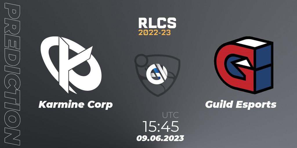 Karmine Corp vs Guild Esports: Match Prediction. 09.06.2023 at 15:45, Rocket League, RLCS 2022-23 - Spring: Europe Regional 3 - Spring Invitational