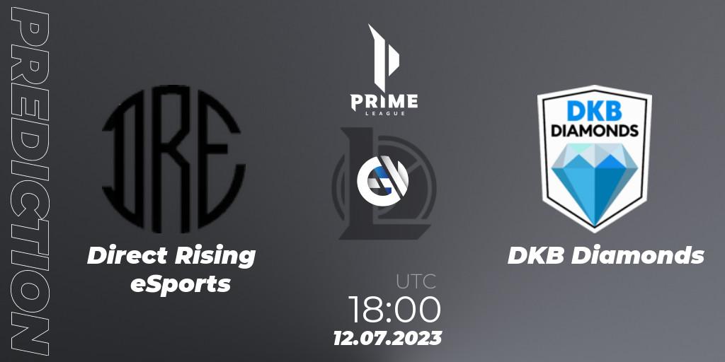 Direct Rising eSports vs DKB Diamonds: Match Prediction. 12.07.2023 at 20:00, LoL, Prime League 2nd Division Summer 2023