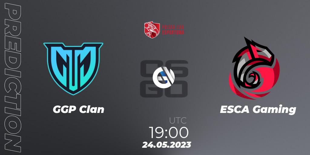 GGP Clan vs ESCA Gaming: Match Prediction. 24.05.2023 at 19:00, Counter-Strike (CS2), Polish Esports League 2023 Split 2