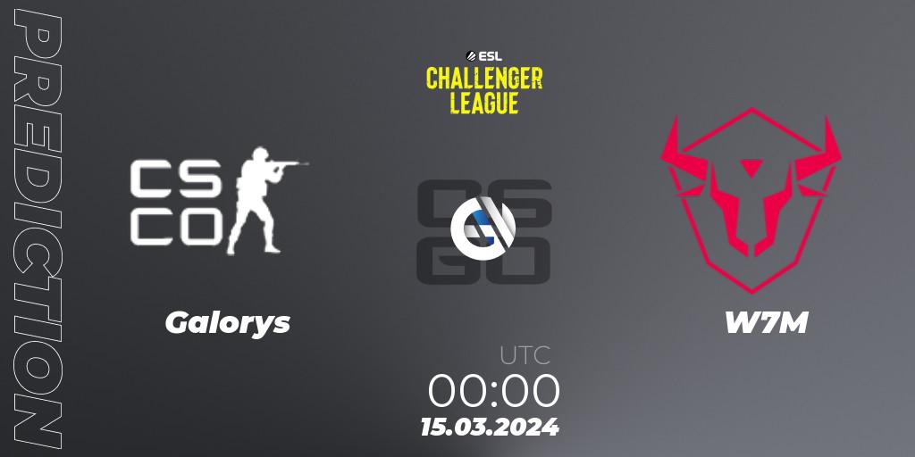 Galorys vs W7M: Match Prediction. 15.03.24, CS2 (CS:GO), ESL Challenger League Season 47: South America