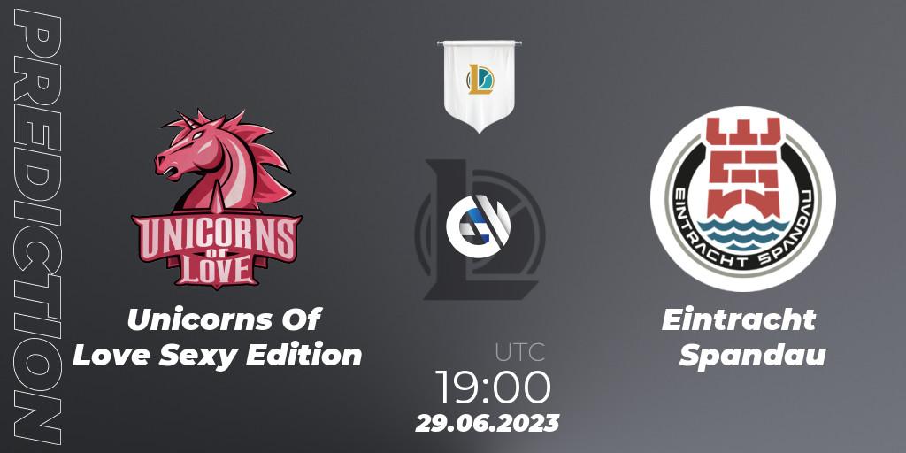 Unicorns Of Love Sexy Edition vs Eintracht Spandau: Match Prediction. 29.06.23, LoL, Prime League Summer 2023 - Group Stage
