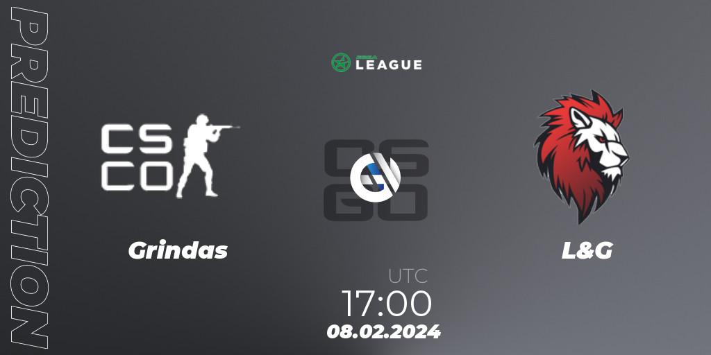 Grindas vs L&G: Match Prediction. 08.02.24, CS2 (CS:GO), ESEA Season 48: Advanced Division - Europe