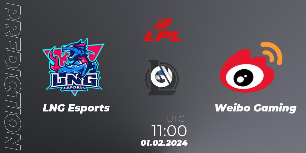LNG Esports vs Weibo Gaming: Match Prediction. 01.02.24, LoL, LPL Spring 2024 - Group Stage