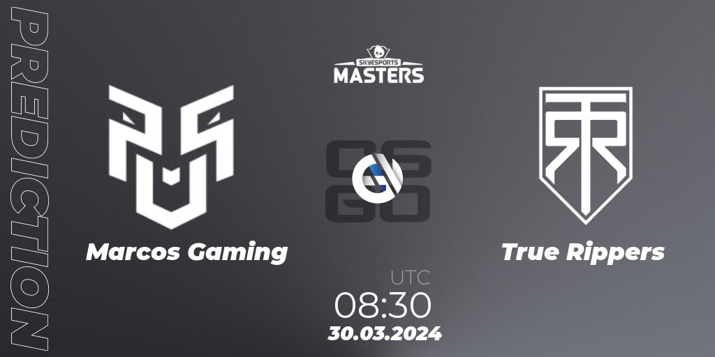 Marcos Gaming vs True Rippers: Match Prediction. 30.03.24, CS2 (CS:GO), Skyesports Masters 2024: Indian Qualifier
