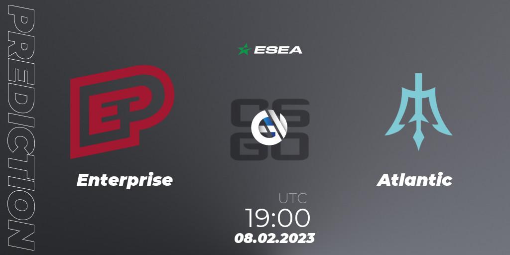 Enterprise vs Atlantic: Match Prediction. 08.02.23, CS2 (CS:GO), ESEA Season 44: Advanced Division - Europe