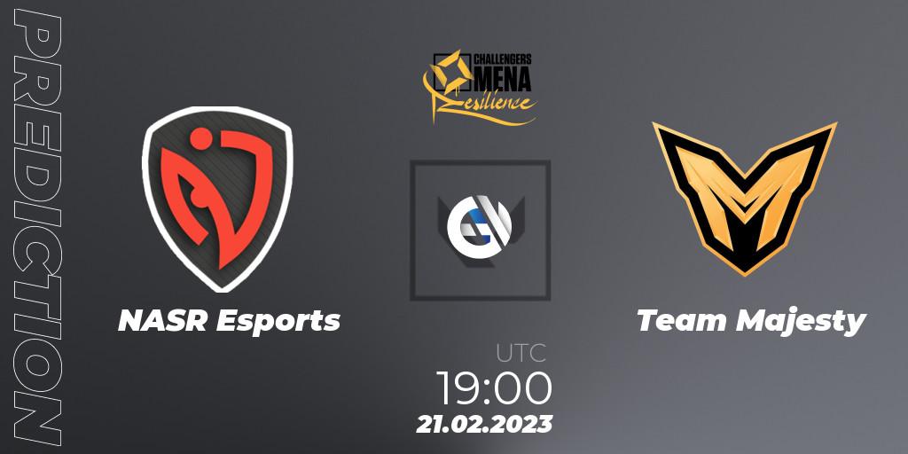 NASR Esports vs Team Majesty: Match Prediction. 21.02.2023 at 19:00, VALORANT, VALORANT Challengers 2023 MENA: Resilience Split 1 - Levant and North Africa