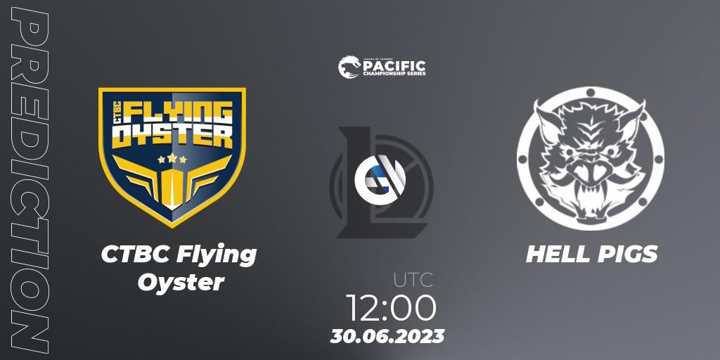 CTBC Flying Oyster vs HELL PIGS: Match Prediction. 30.06.2023 at 12:00, LoL, PACIFIC Championship series Group Stage