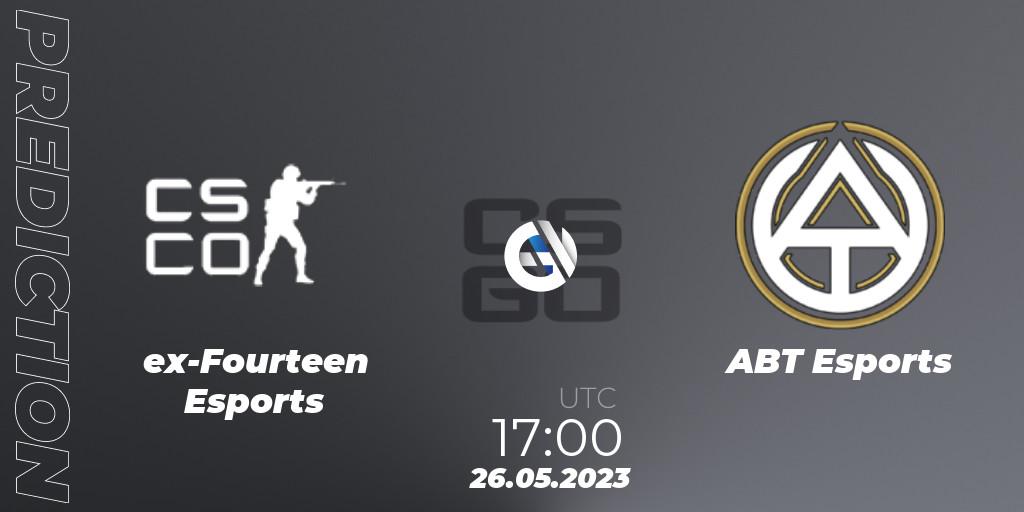 ex-Fourteen Esports vs ABT Esports: Match Prediction. 26.05.23, CS2 (CS:GO), Famalicão Extreme Gaming 2023