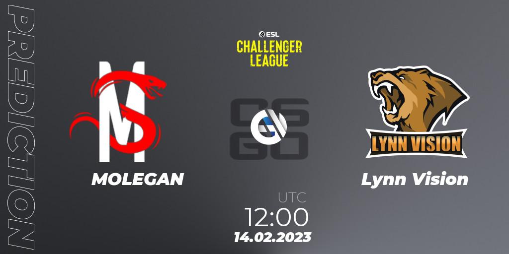 MOLEGAN vs Lynn Vision: Match Prediction. 14.02.23, CS2 (CS:GO), ESL Challenger League Season 44: Asia-Pacific