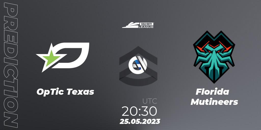 OpTic Texas vs Florida Mutineers: Match Prediction. 25.05.2023 at 20:30, Call of Duty, Call of Duty League 2023: Stage 5 Major