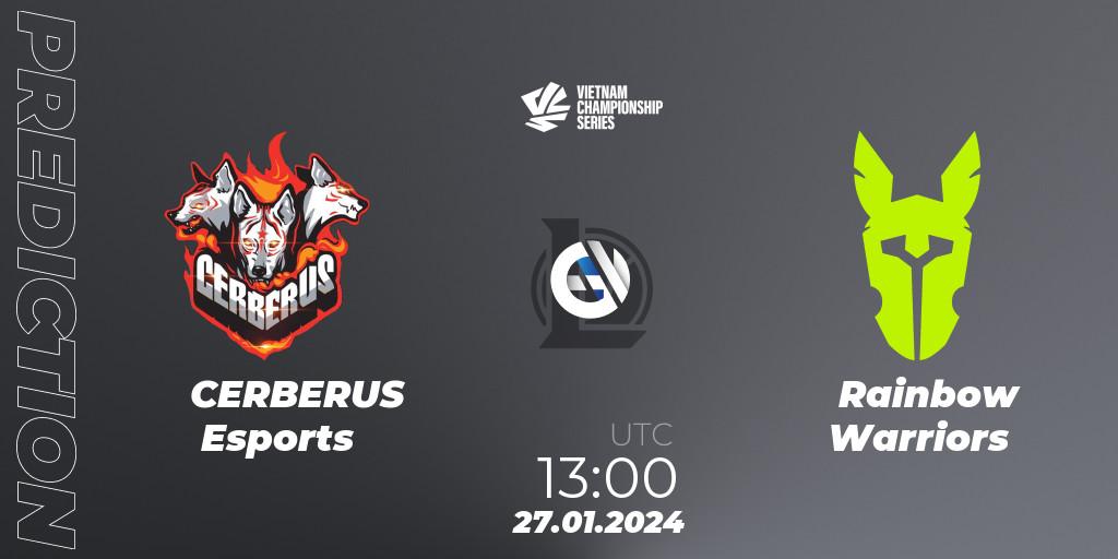 CERBERUS Esports vs Rainbow Warriors: Match Prediction. 27.01.2024 at 13:00, LoL, VCS Dawn 2024 - Group Stage