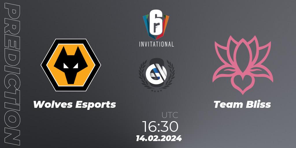 Wolves Esports vs Team Bliss: Match Prediction. 14.02.2024 at 16:30, Rainbow Six, Six Invitational 2024 - Group Stage