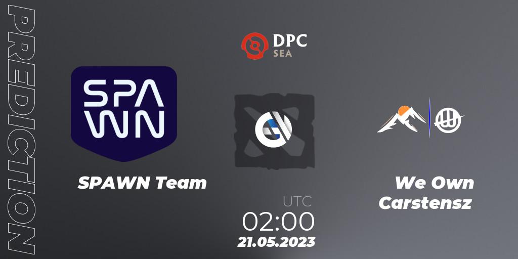 SPAWN Team vs We Own Carstensz: Match Prediction. 21.05.2023 at 02:02, Dota 2, DPC SEA 2023 Tour 3: Closed Qualifier