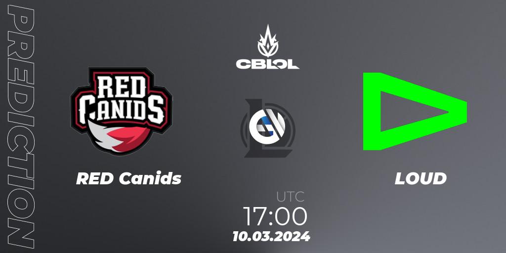 RED Canids vs LOUD: Match Prediction. 10.03.24, LoL, CBLOL Split 1 2024 - Group Stage