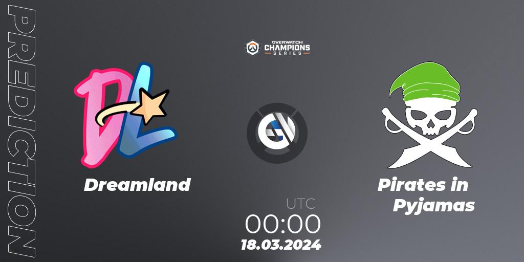 Dreamland vs Pirates in Pyjamas: Match Prediction. 17.03.2024 at 23:30, Overwatch, Overwatch Champions Series 2024 - North America Stage 1 Group Stage