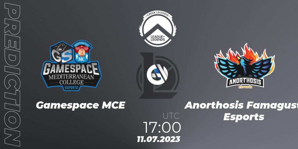 Gamespace MCE vs Anorthosis Famagusta Esports: Match Prediction. 11.07.23, LoL, Greek Legends League Summer 2023