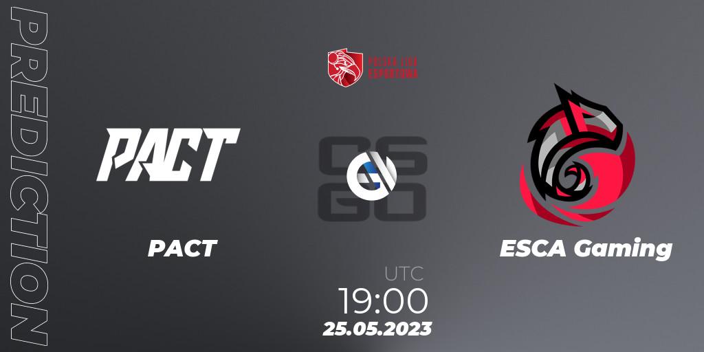 PACT vs ESCA Gaming: Match Prediction. 25.05.23, CS2 (CS:GO), Polish Esports League 2023 Split 2