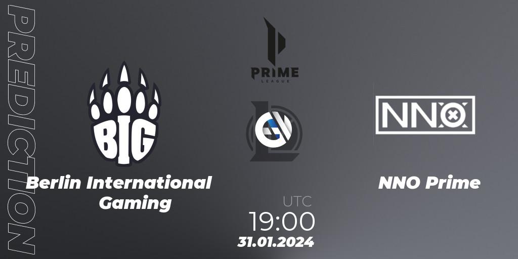 Berlin International Gaming vs NNO Prime: Match Prediction. 31.01.24, LoL, Prime League Spring 2024 - Group Stage