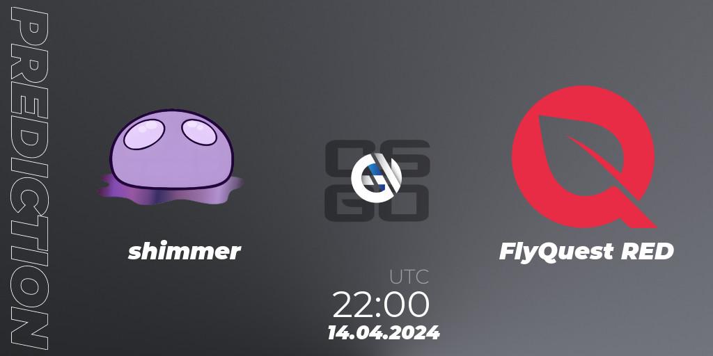 shimmer vs FlyQuest RED: Match Prediction. 14.04.24, CS2 (CS:GO), ESL Impact Spring 2024 Cash Cup 2 North America