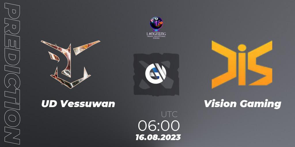 UD Vessuwan vs Vision Gaming: Match Prediction. 16.08.23, Dota 2, LingNeng Trendy Invitational