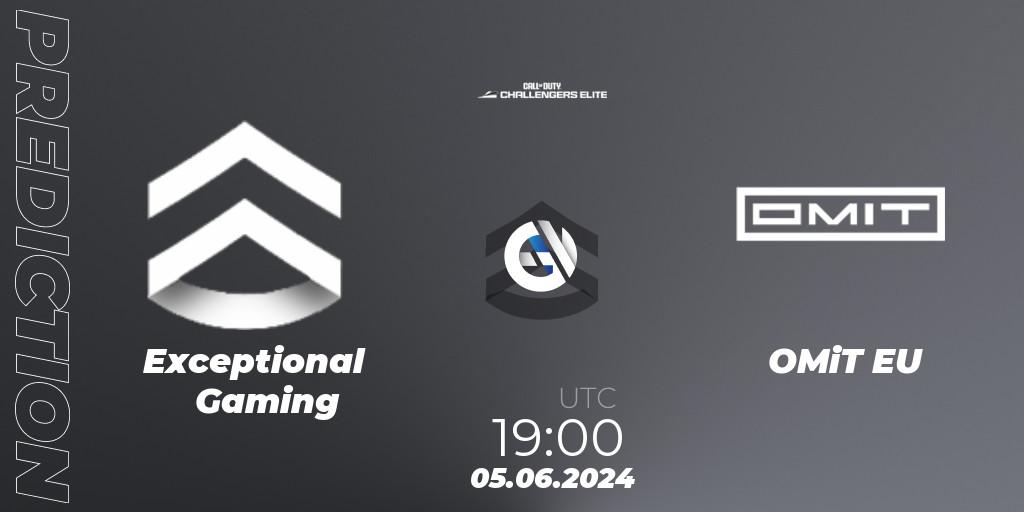 Exceptional Gaming vs OMiT EU: Match Prediction. 05.06.2024 at 19:00, Call of Duty, Call of Duty Challengers 2024 - Elite 3: EU