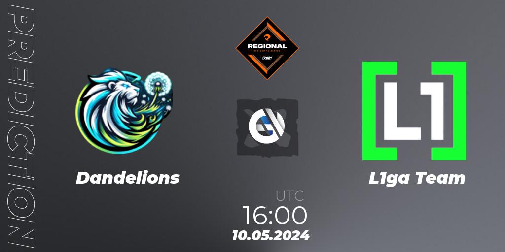 Dandelions vs L1ga Team: Match Prediction. 10.05.2024 at 17:15, Dota 2, RES Regional Series: EU #2