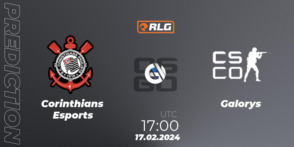 Corinthians Esports vs Galorys: Match Prediction. 17.02.2024 at 17:00, Counter-Strike (CS2), RES Latin American Series #1
