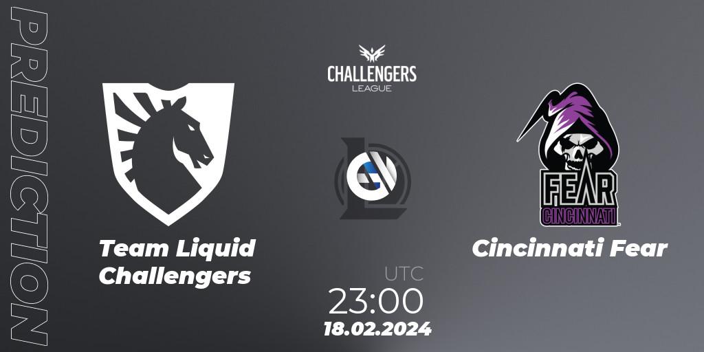 Team Liquid Challengers vs Cincinnati Fear: Match Prediction. 18.02.24, LoL, NACL 2024 Spring - Group Stage
