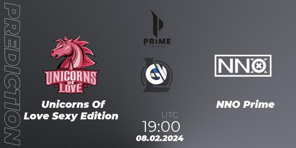 Unicorns Of Love Sexy Edition vs NNO Prime: Match Prediction. 08.02.24, LoL, Prime League Spring 2024 - Group Stage