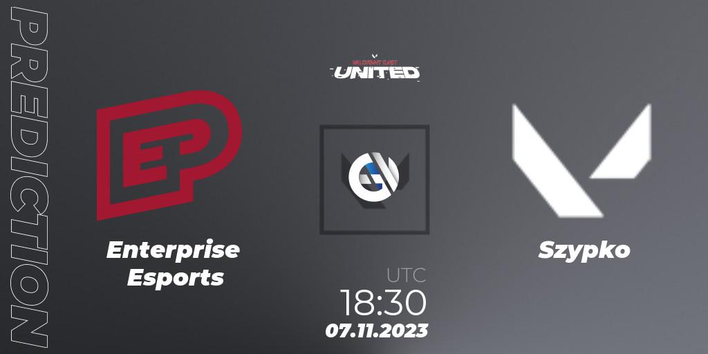 Enterprise Esports vs Szypko: Match Prediction. 07.11.23, VALORANT, VALORANT East: United: Season 2: Stage 3 - Finals