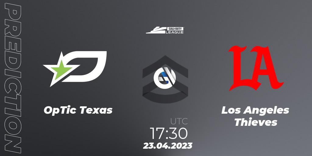 OpTic Texas vs Los Angeles Thieves: Match Prediction. 23.04.23, Call of Duty, Call of Duty League 2023: Stage 4 Major