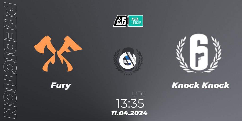 Fury vs Knock Knock: Match Prediction. 11.04.2024 at 13:35, Rainbow Six, Asia League 2024 - Stage 1