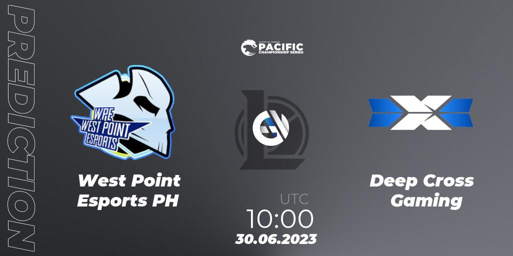 West Point Esports PH vs Deep Cross Gaming: Match Prediction. 30.06.2023 at 10:00, LoL, PACIFIC Championship series Group Stage