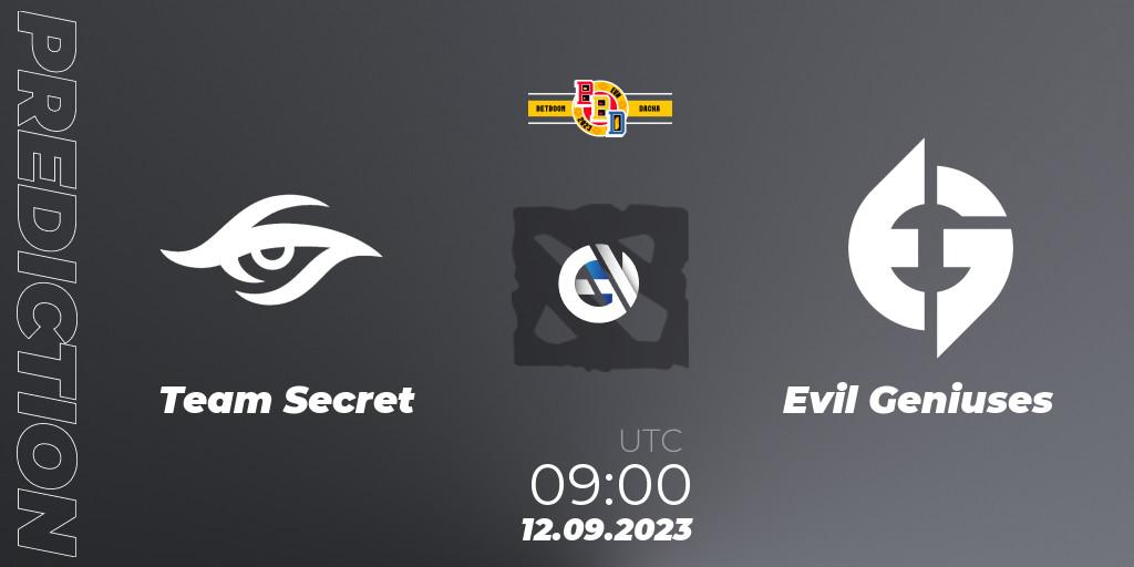 Team Secret vs Evil Geniuses: Match Prediction. 12.09.23, Dota 2, BetBoom Dacha