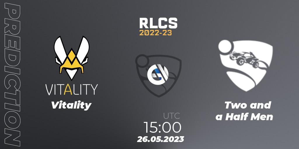 Vitality vs Two and a Half Men: Match Prediction. 26.05.2023 at 15:00, Rocket League, RLCS 2022-23 - Spring: Europe Regional 2 - Spring Cup